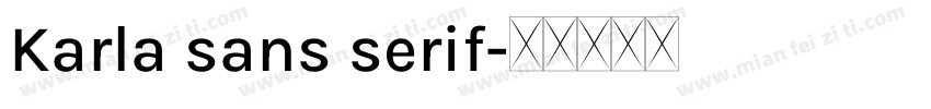 Karla sans serif字体转换